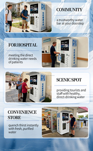 Anti-Corrosion 24H Pure Water Vending Machine for Beach and Marina UV Ozone Sterilized Chilled Ice Water Station Outdoor Kiosk - Product Image 4