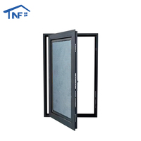 Ventana Abatible Lateral de Doble Vidrio, Personalizada, de Acero Inoxidable, Horizontal, Moderna, de Aleación de Aluminio, Tipo Casement