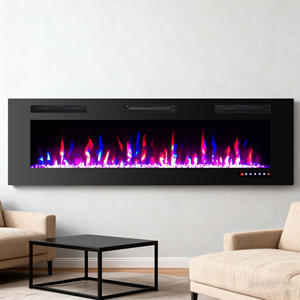 <span class=keywords><strong>Chimenea</strong></span> Eléctrica de Pared <span class=keywords><strong>con</strong></span> 13 Colores de Llama LED, <span class=keywords><strong>Chimenea</strong></span> Artificial para Sala de Estar - Product Image 1
