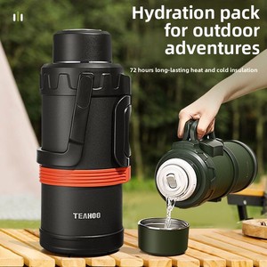 Food-grade Stainless Steel Insulated Chinese Style Large-capacity Kettle Pot Cover Home Use Portable Outdoor Hot Water <b>Bottle</b> - Product Image 3