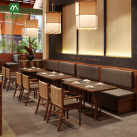 Bancs et chaises de restaurant commerciaux modernes en bois massif, durables et écologiques, pour hôtels et restauration rapide