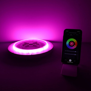 Wiscoon 2023 24W Áp Lực Rộng Wifi + Bluetooth + 2.4G Điều Khiển Từ Xa Ứng Dụng Đầy Màu Sắc Trần Ánh Sáng LED Bảng Điều Chỉnh Ánh Sáng PC Trắng Hiện Đại 80 + - Product Image 4