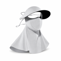 Direct usine, Masque facial intégral en soie glacée, Logo personnalisé, Protection solaire UV, Respirant et rafraîchissant, Balaclava pour femme, Style coréen