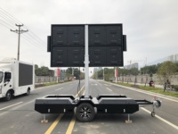 Remorque publicitaire mobile LED modèle EF-6 JCT avec pixels couleur 3/4/5 mm, écran 3200x1920 mm pour affichage et animation en extérieur