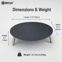 Plaque de cuisson ronde portable pour barbecue, ustensile de cuisson de table pour camping en plein air, jardin et patio