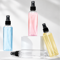 Flacon pulvérisateur à fine brume en PET, transparent, rond, en plastique, pour cosmétiques, toner, soins capillaires, emballage personnalisé, directement de l'usine