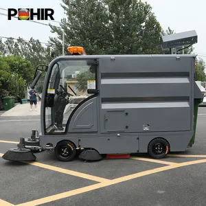 Outdoor Electric Drive Street Sweeper Street Supermarket Cleaner Truck With Fully Enclosed Cab Fog Cannon For Sale