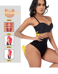 Culotte gainante taille haute marron sans couture pour femme, soutien ferme, effet sculptant sexy, grandes tailles - Product Image 1