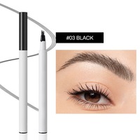 Crayon à sourcils 4 pointes de haute qualité à marque privée, naturel, haute pigmentation, lisse, résistant à l'eau et à la transpiration, 3 couleurs