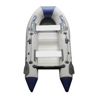 Bateau de pêche en caoutchouc haute densité durable de 3 m pour la navigation à rames, à vendre, fond en aluminium adapté à un moteur de 15 CV