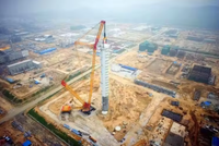 Gemini Huge 3600t XGC88000 Pont hydraulique éolien Grue à chenilles à flèche en treillis