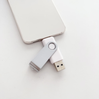 Clé USB rotative OTG 2-en-1 haute vitesse pour téléphone portable et ordinateur, double usage, 128 Mo-128 Go, lecteur USB universel TYPE-C pour ordinateur