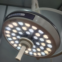 Lampe chirurgicale à double dôme LED sans ombre pour salle d'hôpital, montage au plafond