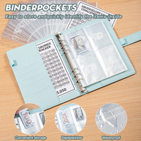 Individuell Bedruckter 2024 Neuer PU A5 Ringbuchordner Sparherausforderung Budget-Planer Buch 100 Umschläge KEMU