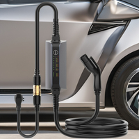 Nouveau chargeur de voiture électrique portable réglable GBT 3-22KW Type2 32A avec câble de charge 8/10/13/16/24/28/32A Adaptateur de prise EU