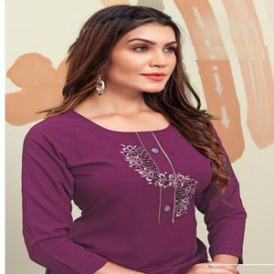 Fashionable Cotton Kurti for <b>Women</b> with Adjustable Fit Modern Stylish Design Perfect for Daily Casual and Comfortable <b>Wear</b> - Product Image 1