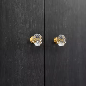 菱形30毫米水晶玻璃铝柜旋钮抽屉橱柜梳妆台橱柜衣柜拉手 - Product Image 3