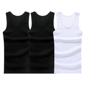 TK209 Factory Cheap Custom Logo muscle fit plain Tank Tops sleeveless workout 100% cotton tank top for men