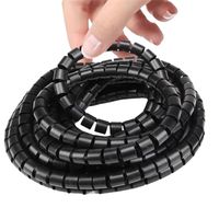 Organizador de cables para ordenar cables Tubo protector de cables Flexible PP Banda de envoltura en espiral Manga de gestión de cables
