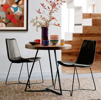 Chaise de bureau confortable en cuir, chaise de restaurant, chaise de cuisine, chaise d'hôtel, vente chaude, pieds en métal de haute qualité