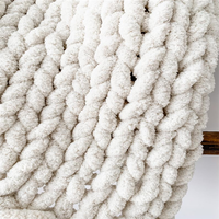 Fil à tricoter super épais en chenille pour le tricot à la main, fil à tricoter super épais pour tapis, boule douce, fil à tricoter super épais