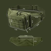 Sac banane tactique imperméable pour homme, pochette de transport dissimulée, réglable, pour la chasse, la pêche, l'escalade, la randonnée, le cyclisme