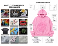 Sweat à capuche unisexe surdimensionné à imprimé toile d'araignée, 100% coton, lourd, streetwear, pull personnalisé avec logo, sweat à capuche décontracté