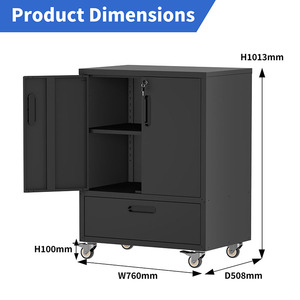 आधुनिक डिजाइन आयरन कैबिनेट 2-डोर मोबाइल स्टोरेज टूल कार्ट 4-व्हील भारी शुल्क वाणिज्यिक सैलून ट्रॉली जिम - Product Image 3