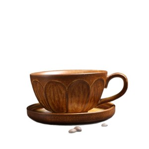 Tasse à café en céramique moderne avec plateau, tasse en porcelaine lavable au lave-vaisselle et au micro-ondes pour cadeaux d'affaires - Product Image 5