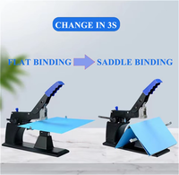 Mesin Penjilid Manual Profesional 2-in-1 Heavy Duty A3 untuk Jilid Saddle dan Flat, Kapasitas 60 Lembar untuk Album, Buku Saku, dan Manual