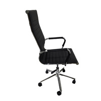 Chaise de bureau informatique confortable pour longues sessions, siège ergonomique de direction, fonction inclinable pour le gaming, dossier haut en cuir, roulettes