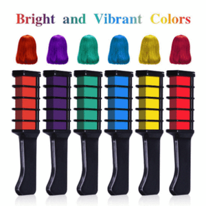 Link Rainbow Temporal Hair Dye Comb Set Festival Party Halloween Magic DIY Colorful Hair Chalk Kit Stearic Acid - Product Image 4
