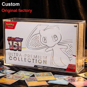 Boîte de présentation en acrylique transparente sécurisée avec fermeture magnétique, protection UV 99%, pour collection Pokem 151 UPC & Mega Zard X Ex UPC, 6 mm - Product Image 1