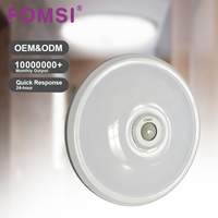 Plafonnier LED FOMSI 18W avec détecteur de mouvement humain, lampe de nuit moderne, éclairage de plafond rond avec capteur de mouvement PIR