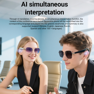 Gafas Inteligentes con Traducción en Tiempo Real en Múltiples Idiomas, Gafas de Sol Inteligentes, Gafas de Sol Personalizadas con IA para Hombre - Product Image 3