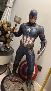 カスタムデコレーション有名な映画ヒーローマーベルキャラクター等身大樹脂グラスファイバー像彫刻 - Product Image 5