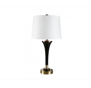 Lámpara de Mesa LED Nórdica, Diseño Moderno y Contemporáneo, Rectangular, Metálica, para Dormitorio, Oficina, Habitación de Hotel, Base de Bombilla E26, Táctil, con Batería AC - Product Image 2