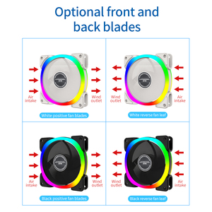 Máy tính để bàn PC im lặng Cooler 12V người hâm mộ nhựa argb 120 mét PC máy tính làm mát RGB fan với điều khiển từ xa Hub - Product Image 3