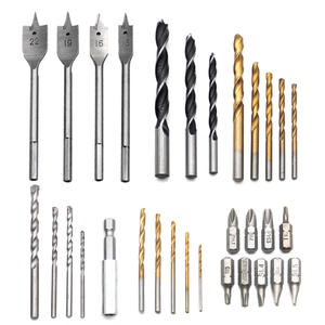 Mr <b>Drill</b> 31pc Woodworking <b>Drill</b> <b>Bit</b> <b>Set</b> Inch Brad Point Forstner <b>Bits</b> Steel Bright Finish <b>Masonry</b> Drilling - Product Image 5