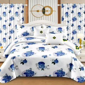 Ensemble <span class=keywords><strong>de</strong></span> draps <span class=keywords><strong>de</strong></span> <span class=keywords><strong>lit</strong></span> personnalisé en usine, 3 pièces, <span class=keywords><strong>taille</strong></span> king, <span class=keywords><strong>drap</strong></span> <span class=keywords><strong>plat</strong></span> avec taies d'oreiller, prix bas, ensemble <span class=keywords><strong>de</strong></span> literie imprimé floral - Product Image 4