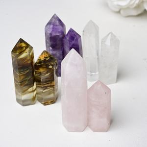 Vente en gros de cristaux de guérison polis de haute qualité, plusieurs matériaux, en forme de pilier, pour la décoration de la maison et les cadeaux de Noël - Product Image 3