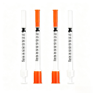 Échantillon Gratuit Vétérinaire 0,5 ml 1 ml <span class=keywords><strong>Seringue</strong></span> à Insuline Jetable en PP avec Capuchon Orange et Raccord Luer Lock Certifiée CE & ISO pour Bovins - Product Image 4