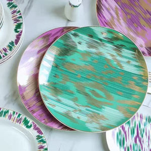 Vente en gros d'assiettes à dîner en céramique de 10 pouces ensembles de plats en porcelaine d'os assiettes à dîner en porcelaine ensemble pour 24 - Product Image 4