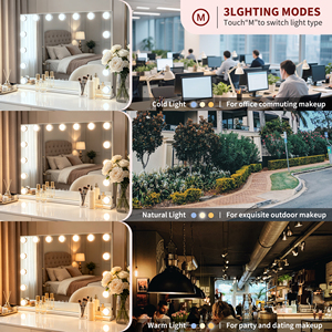 80x60cm LED Hollywood <strong>Vanity</strong> <strong>Mirror</strong> <strong>with</strong> 18 Dimmable Bulbs, USB Charging Port, Desktop Makeup <strong>Mirror</strong> for Salon Wholesale - Product Image 3