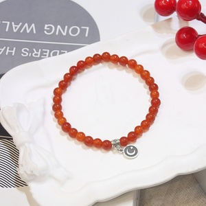 Pulsera Tasbih elástica de ágata natural lisa de 6 mm con 33 cuentas, cómoda para llevar, accesorio diario musulmán, estilo étnico YASEEN - Product Image 1