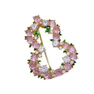 Superbes Boucles d'oreilles et Broches Élégantes pour Femme en Alliage de Zircon Creux en Forme de Gourde de <span class=keywords><strong>Jardin</strong></span>, Style Français Haut de Gamme - Product Image 5