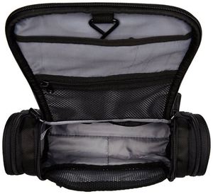 Échantillon gratuit simple sac de rangement de voyage portable noir trousse de toilette portable pour hommes sacs de toilette imperméables en tissu Oxford - Product Image 3