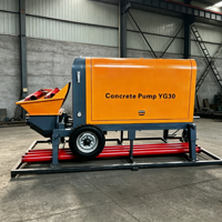 Bomba de Concreto Portátil de Alta Eficiencia con Motor Diésel para Remolque, Bomba de Transferencia de Concreto para Construcción de Edificios, Suministro de Fábrica