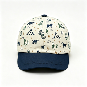 Casquette de baseball en toile 100 % coton à imprimé intégral motif chien et arbre, structurée, unisexe, réglable, pour le camping, la randonnée et les voyages en extérieur - Product Image 6