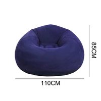 Offre Spéciale SingleI gonflable PVC et flocage paresseux canapé Portable forme ronde chaise longue canapé chaise pour salon
